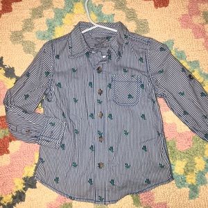 Dinosaur button up dress shirt